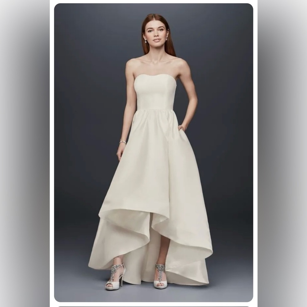 NWT David’s bridal high-low wedding dress, Size 4